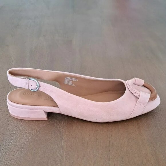 Gentle Souls by Kenneth Cole Shoes - Gentle Souls by Kenneth Cole Athena Slip On Slingback Flats - Blush - Size: 8.5